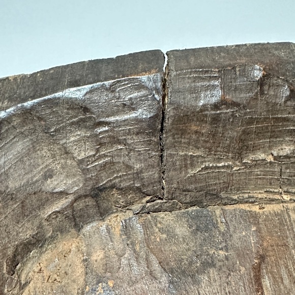 Rustic Hand Carved Wooden Bread Bowl or Serving Tray - Picture 4 of 12